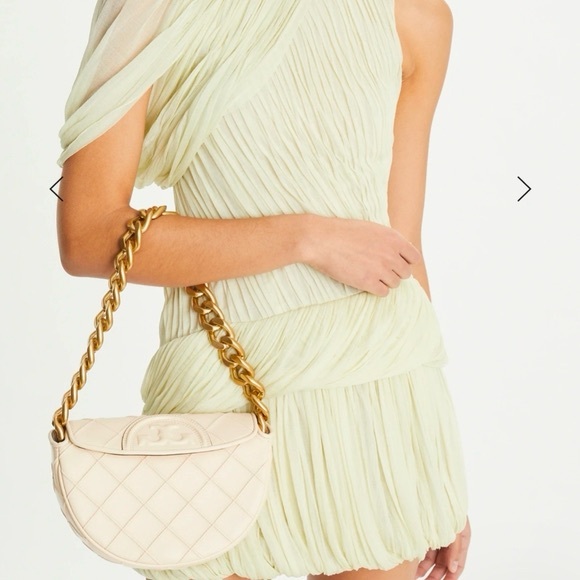 Tory Burch Mini Fleming Soft Crescent Shoulder Bag - Picture 4 of 4